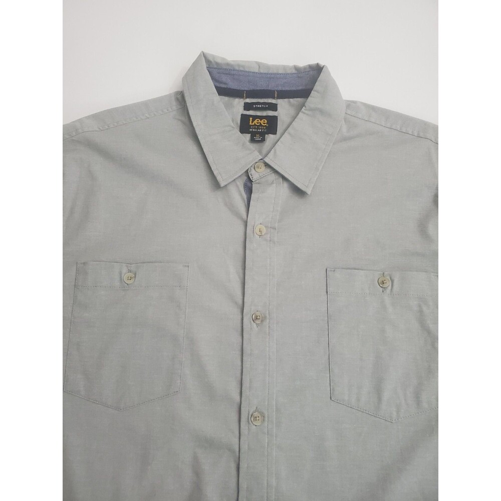 Lee Men's Short Sleeve Button‎ Casual Stretch Fit, XL